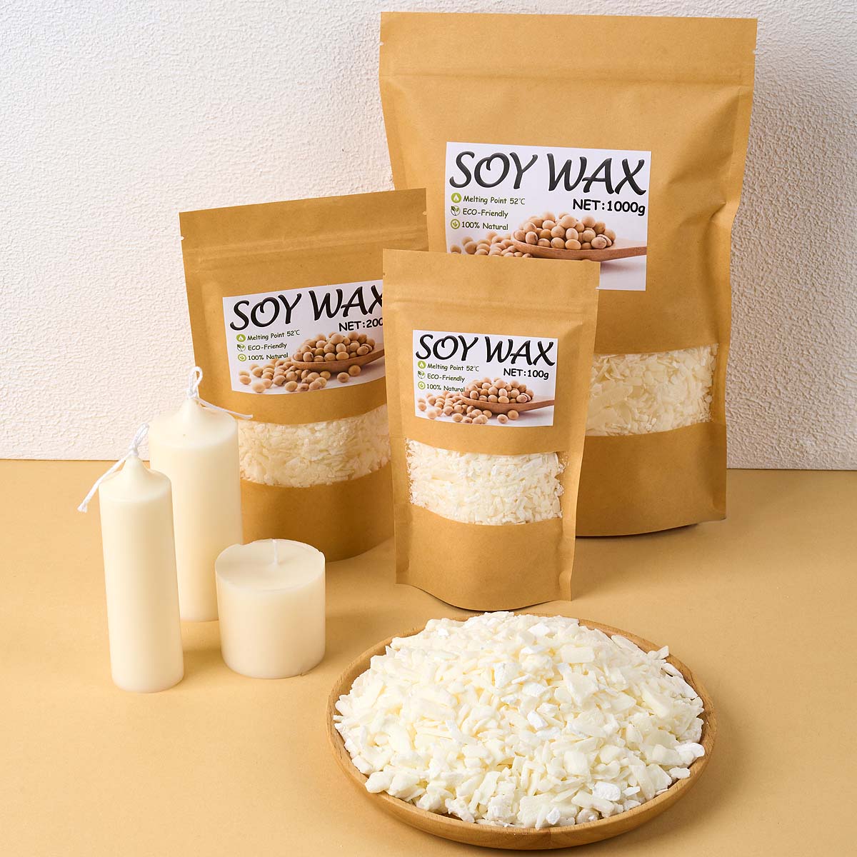 Candle Making Material - Cera de soja blanca pura de