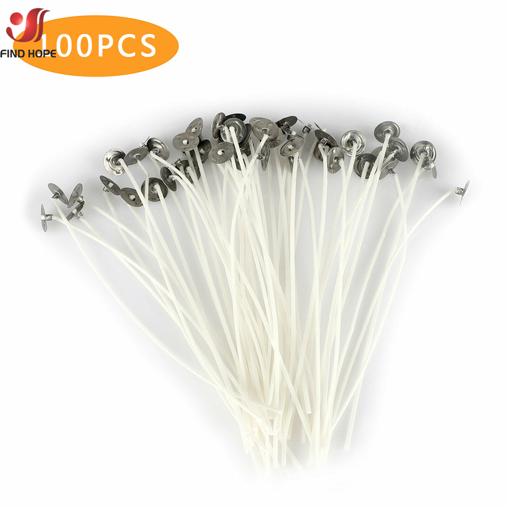 Cotton Wick Pre Tabbed - 100 unids/bolsa mechas para velas sin