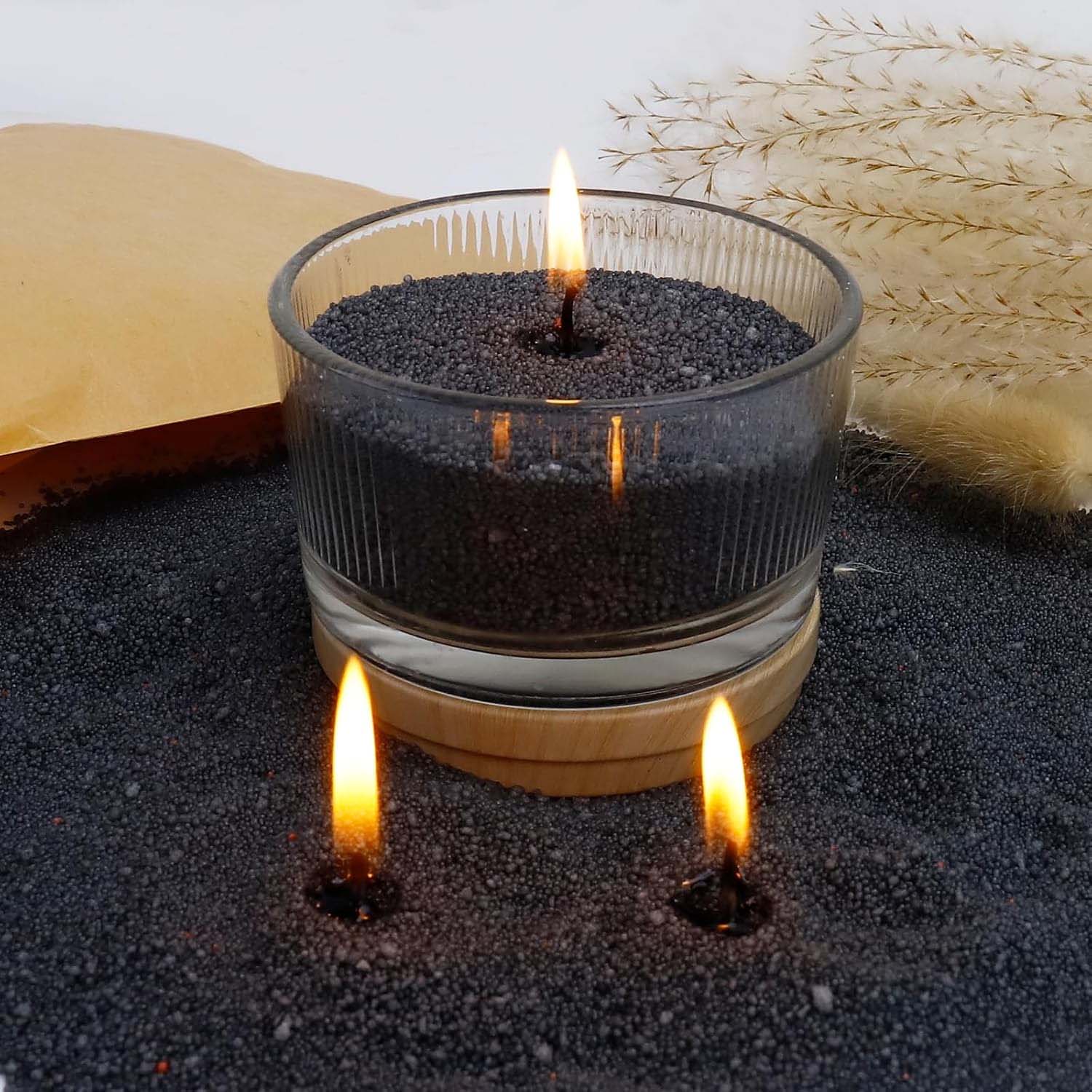 Candle Making Material - Arena Negra para Velas con Mecha,