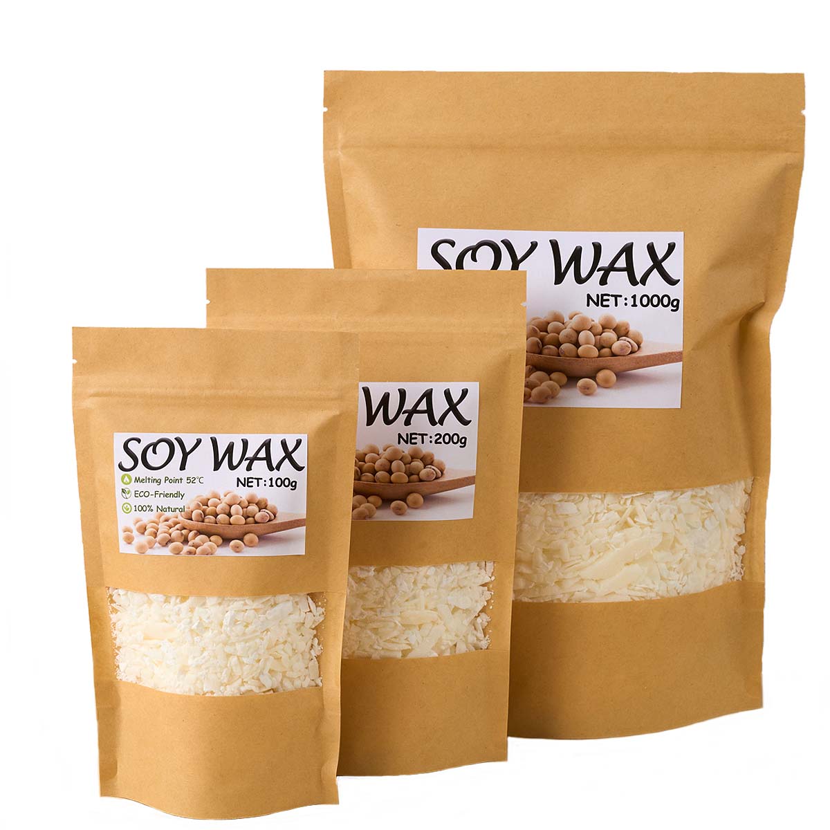 Cera de soja blanca pura de 1  - Candle Making Material reseña y precio