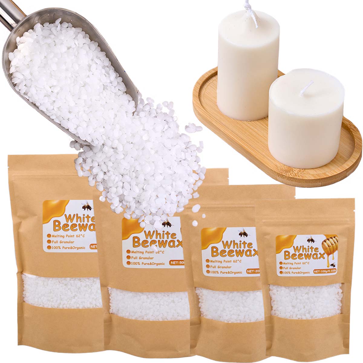 Cera de abejas blanca, vela pe - Candle Making Material reseña y precio