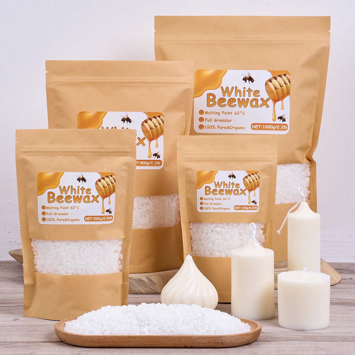 Cera de abejas blanca, vela pe - Candle Making Material reseña y precio